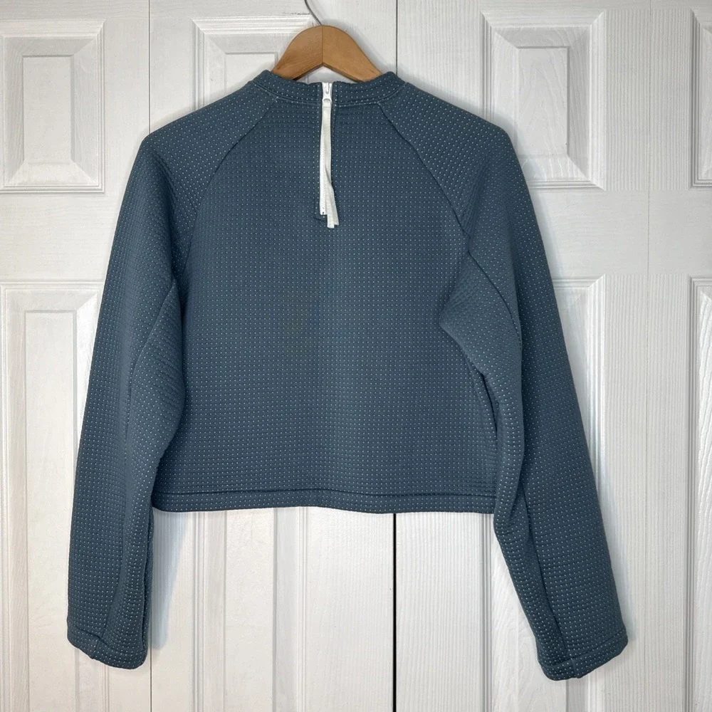 Nike Women's Sportswear Tech Fleece‎ Zipper Back Crop Sweater CZ1859-058 Size S